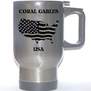  US Flag   Coral Gables, Florida (FL) Stainless Steel Mug 