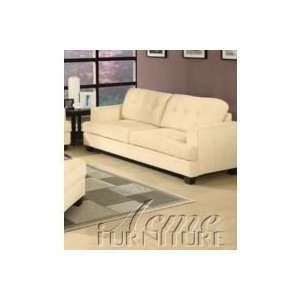  Marianna 2 Piece Sofa Set in Cream Linen Fabric Cover by 