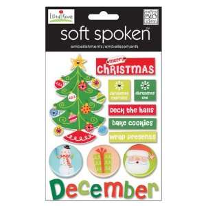  Soft Spoken Themed Embellishments, December Arts, Crafts 