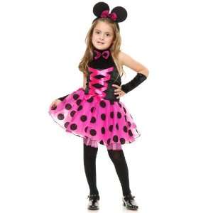 Lets Party By Charades Little Miss Mouse Child Costume / Black/Pink 