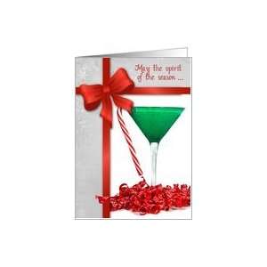 Christmas, cocktail, candy cane Card