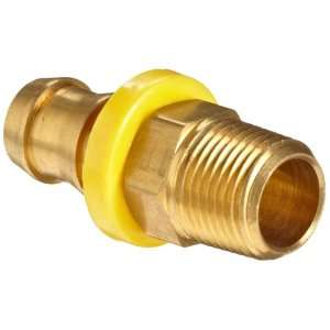 Anderson Metals Brass Push On Hose Fitting, Connector, 3/8 Barb x 3/4 