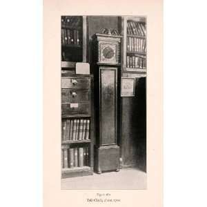  1901 Halftone Print Tall Clock Household Bookshelf 