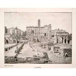  1905 Print Capitol Forum Arch Septimius Severus Rome Italy 