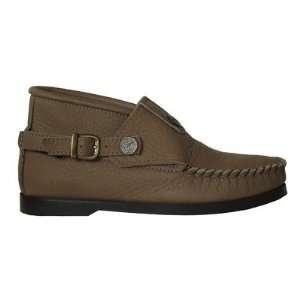  Footskins 1835   Taupe Womens Cowhide Buckle Chukka Boots Baby