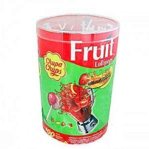 Chupa Chup Fruit & Creamy Lollipops, 100 count tub  