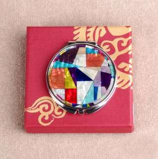   of Pearl Make up Compact Mirror   Patchworked (Small Size)  
