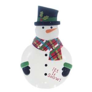   Dinnerware, Christmas Cut outs Snowman 3 D Platter