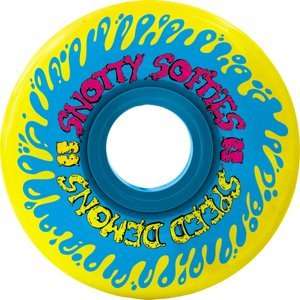  Speed Demons Snotty Softie 65mm Yellow/Blue Skateboard 
