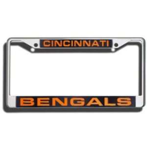 Cincinnati Bengals Laser Cut Chrome License Plate Frame 