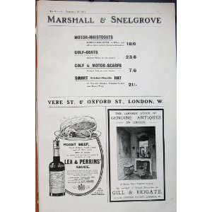  1907 Advert Marshall Snelgrove Perrins Reigate Antiques 