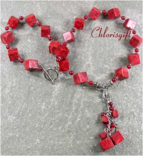 NATURAL RED CORAL NECKLACE  