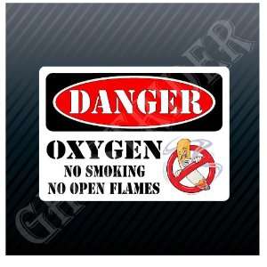  Oxygen No Smoking No Open Flames Sign Warning Sticker 