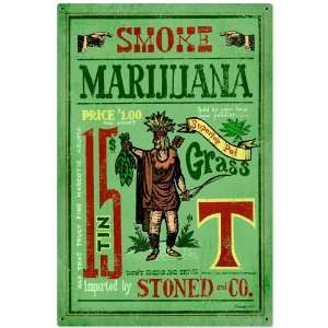  Smoke Marijuana Humor Metal Sign
