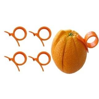 Set of 4 Round Orange Peelers, a Simple and Practical Way to Peel 