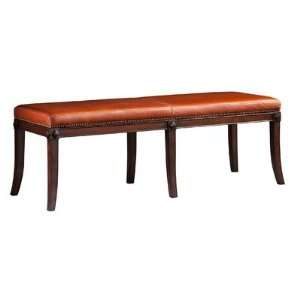 Town Austin Leather Ottoman in Berry