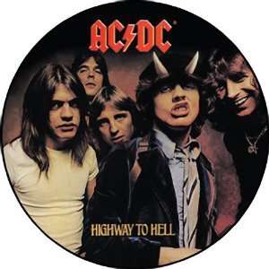  AC/DC HIGHWAY TO HELL BUTTON