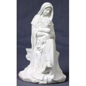  6 inch Madonna and Child Statue White
