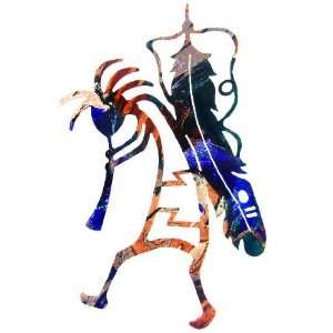   Kokopelli with Feather Metal Wall Art by Neil Rose