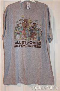 SESAME STREET All My Homies are From the Street T Shirt  