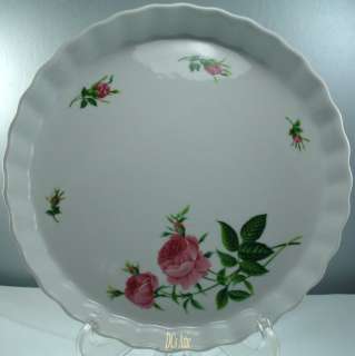 Christineholm Porcelain Rose Quiche Dish  