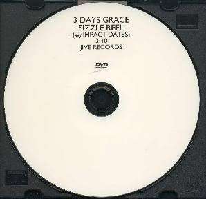 THREE DAYS GRACE   Sizzle Reel   1 Track DJDVD Single  