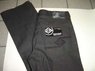 NEW MENS ENYCE BLACK SLIM STRAIGHT FIT JEANS ALL SIZES  