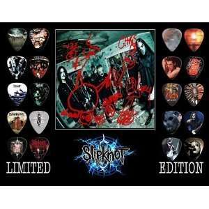  Slipknot Framed 20 Guitar Pick Set Platinum Musical 