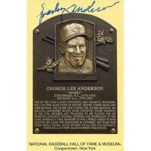  Sparky Anderson Autographed Hall of Fame Plaque Sports 