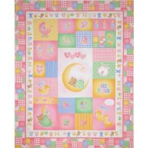  44 Wide Sleepy Time Panel Pink Fabric By The Panel Arts 