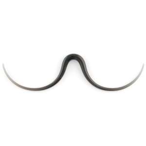    Black Glass Rakish Septum Mustache 10g Somatic Glass Jewelry