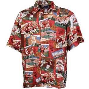 Reyn Spooner Oklahoma Sooners Tropical Scenic College Button Up Shirt