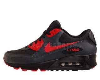   Air Max 90 2012 BLack Grey Siren Red Running Shoes 325213 020  