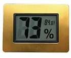 cigar humidor digital gold metal frame hygrometer  