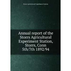  Annual report of the Storrs Agricultural Experiment Station 