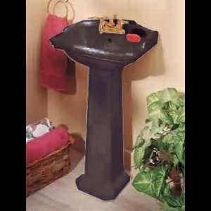 Pedestal Sinks Black Vitreous China, Cloakroom Petite Pedestal Sink 