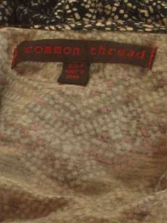 Anthropologie A Common Thread native dot stripe jersey obi belt top P 