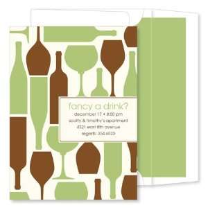   Collections   Invitations (Wine Silhouettes Wasabi & Chocolate