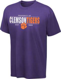Clemson Tigers Purple Zone Cube T Shirt  