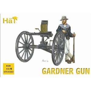  Colonial Wars Gardner Gun (4 Guns & 24 Figures) 1/72 Hat 
