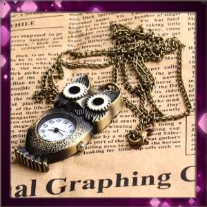 See Through black drops oil white eyes owl Pattern Necklace Pocket 