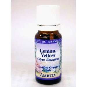  Amrita Aromatherapy   Lemon, Yellow 1/3 oz Health 