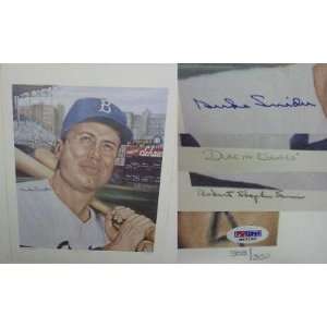   Signed 22X28 Matted Simon Art PSA COA   Autographed MLB Art Sports