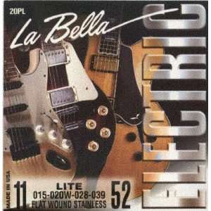  La Bella Electric Guitar Stainless Steel Flat Wound, .011 