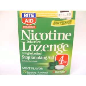  Rite Aid Nicotine Lozenge 4mg 72 Count Mint Flavor Health 