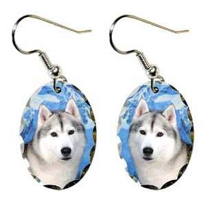 Siberian Husky Earrings