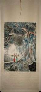 Chinese lucky scroll painting by Cheng ShiFa 111  