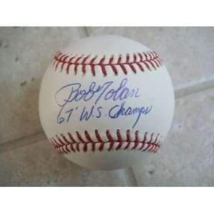  Bobby Tolan Autographed Baseball   67 World Champs 