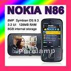 Brand New 3G Unlocked Black Nokia N86 8GB Phone Slide 8MP WiFi aGPS 