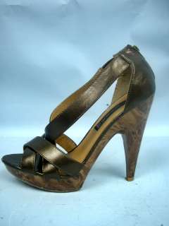 Steve Madden Tortise Shell Inspired Brown Leather Pump Size 6 1/2 